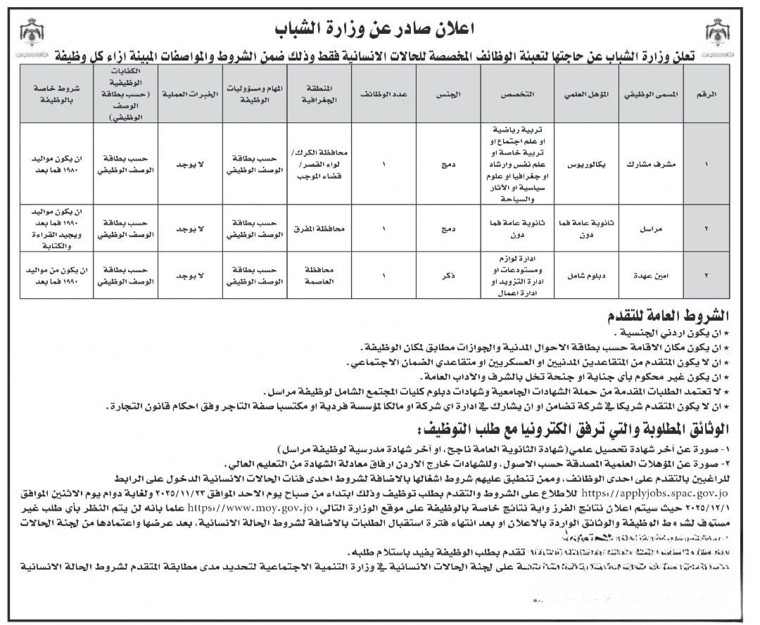 وزارة الشباب