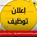 مطلوب موظفين